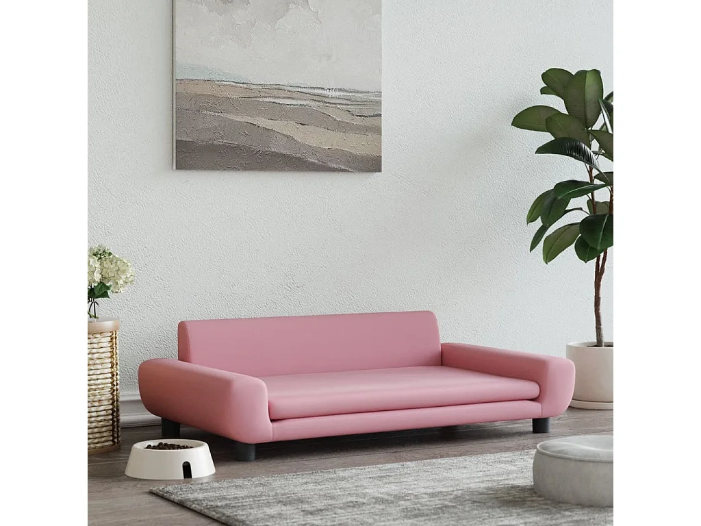 Fien  Lit pour cen rose 100x54x33 cm velours