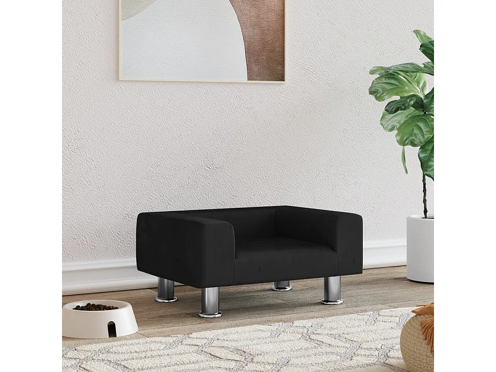 East Providence  Lit pour cen noir 50x40x26,5 cm velours