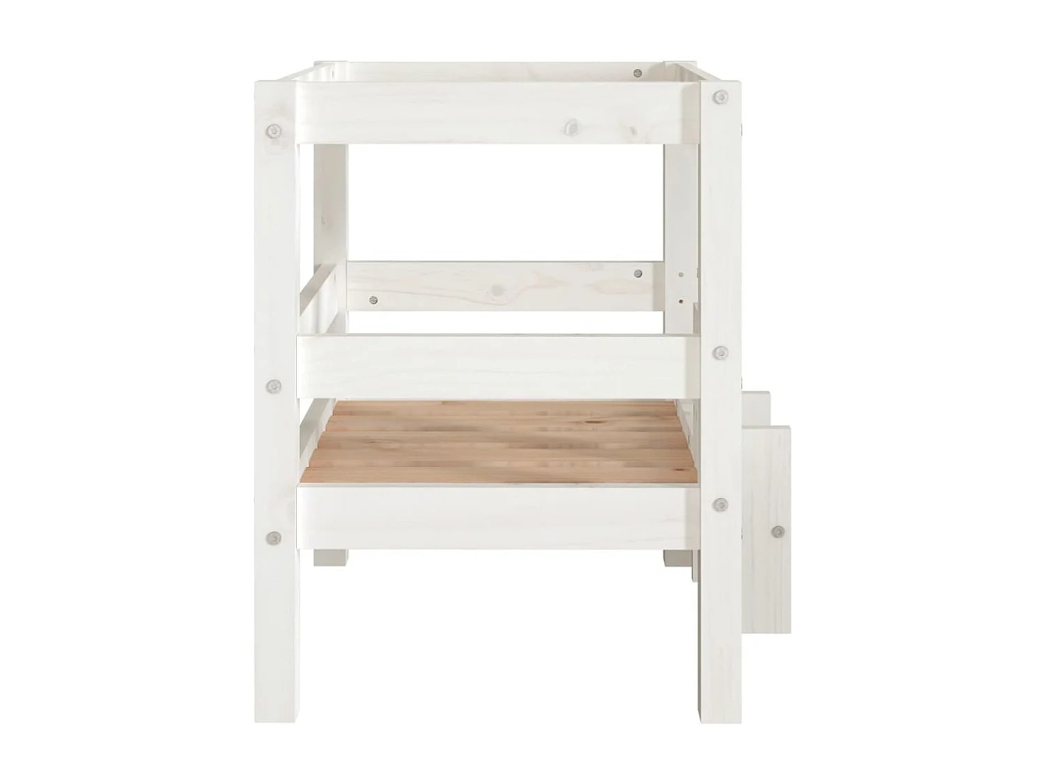 Varyn  Lit pour cen Blanc 55,5x53,5x60 cm Bois de pin solide