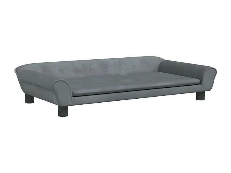 Angeren  Hondenmand 100x50x21 cm fluweel donkergrijs