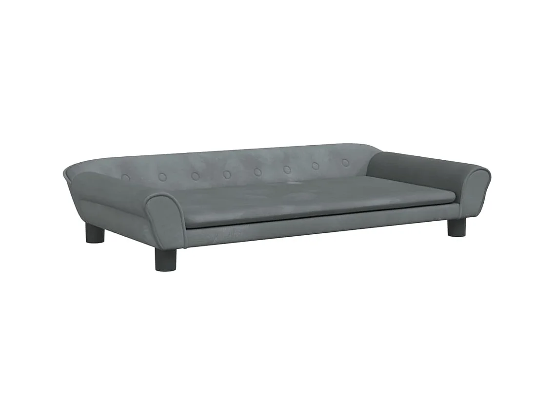 Angeren  Lit pour cen gris foncé 100x50x21 cm velours