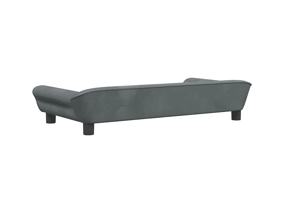 Angeren  Lit pour cen gris foncé 100x50x21 cm velours