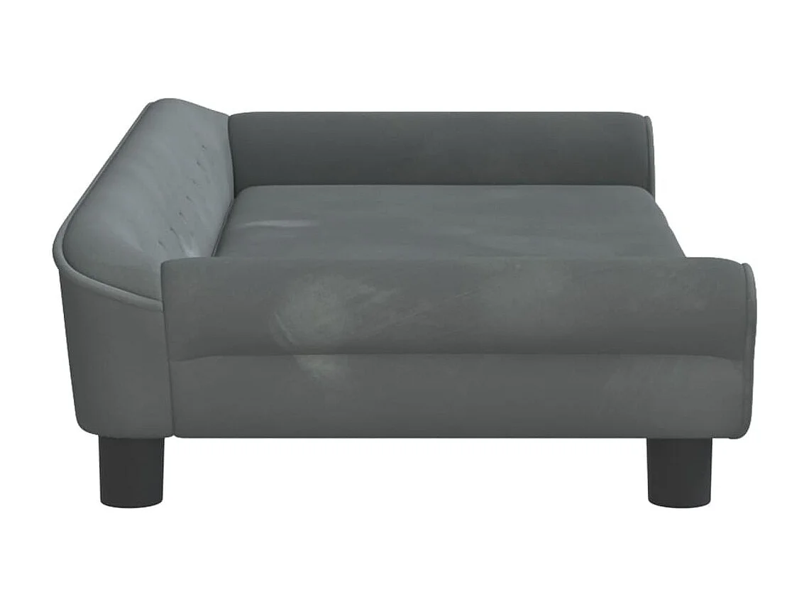 Angeren  Lit pour cen gris foncé 100x50x21 cm velours