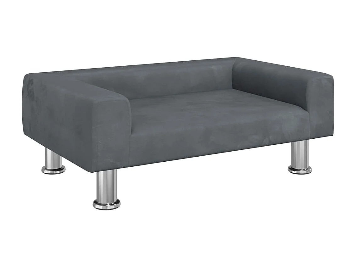 East Providence  Hondenmand 70x45x26,5 cm fluweel donkergrijs