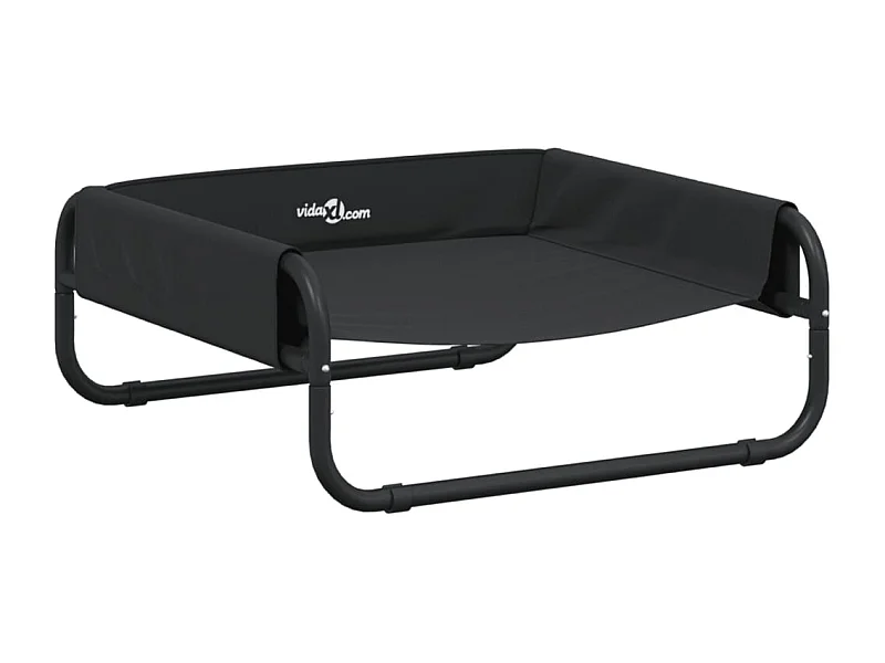 Sophie-Catherine-Marie  Lit surélevé pour cen anthracite tissu Oxford et acier