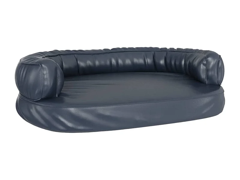 Aventura  Cama para perros de espuma cuero sintético azul oscuro 88x65 cm
