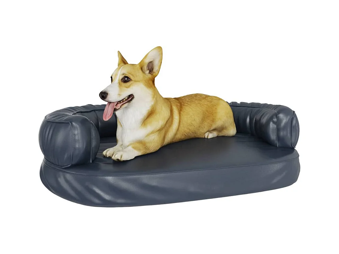 Aventura  Lit pour cen ergonomique Mousse Bleu foncé 88x65cm Similicuir