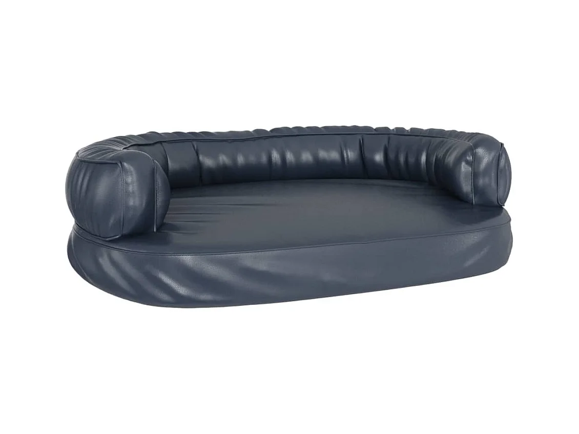 Aventura  Cama para perros de espuma cuero sintético azul oscuro 88x65 cm