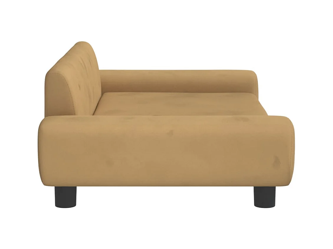 Fien  Lit pour cen marron 100x54x33 cm velours