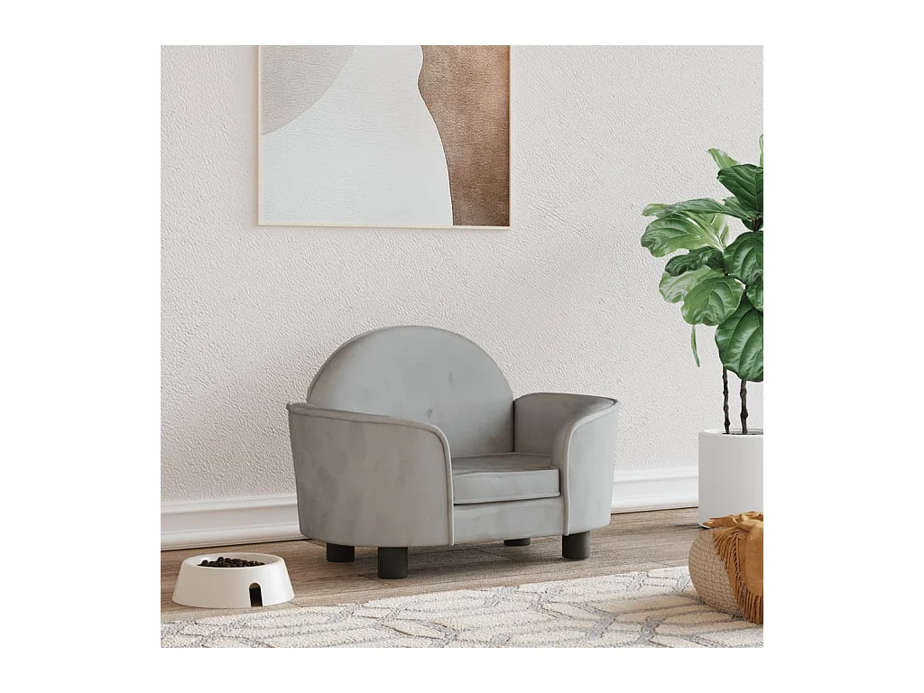 Ware Shoals  Lit pour cen gris clair 66x40x45 cm velours