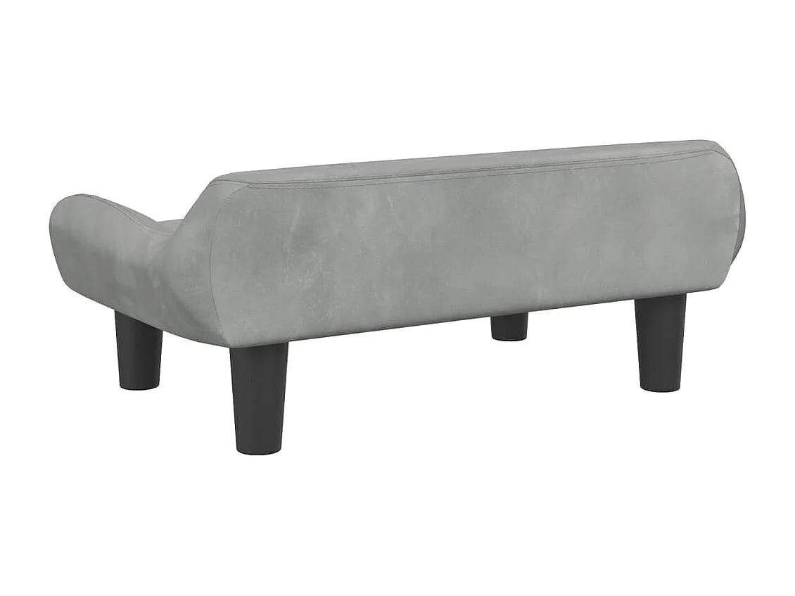Kessel  Lit pour cen gris clair 70x40x24 cm velours
