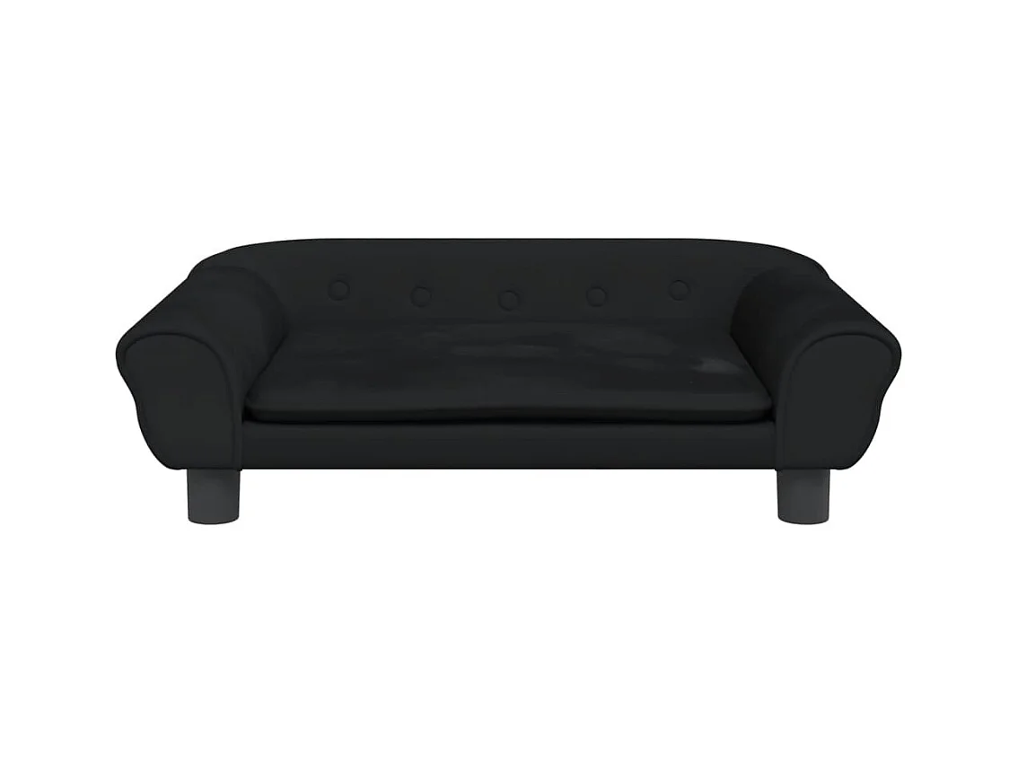Angeren  Lit pour cen noir 70x48x22 cm velours
