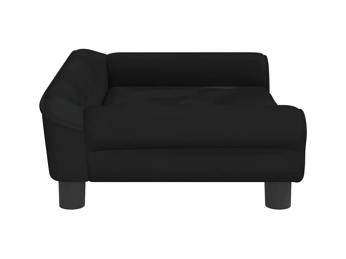 Angeren  Lit pour cen noir 70x48x22 cm velours