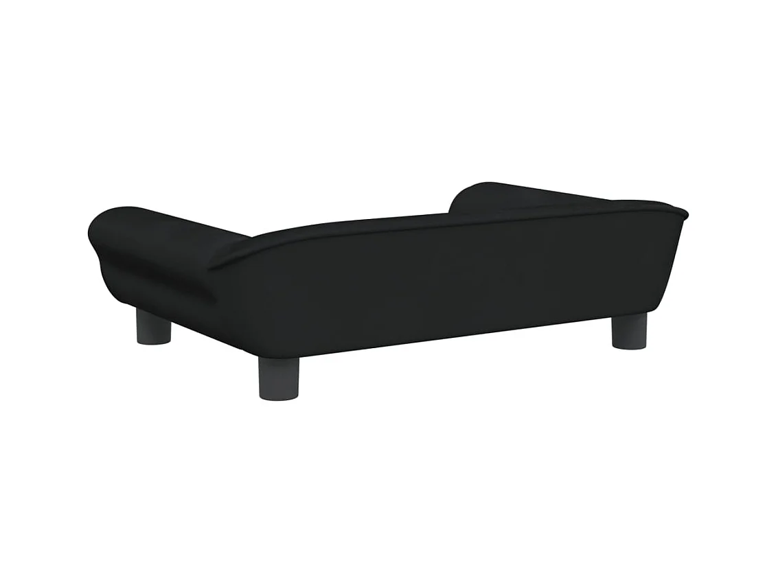 Angeren  Lit pour cen noir 70x48x22 cm velours