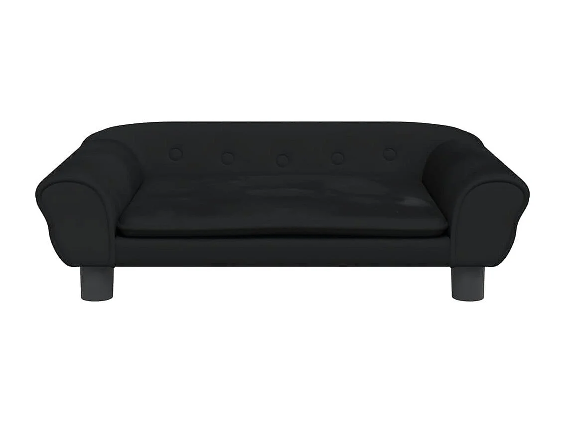 Angeren  Lit pour cen noir 70x48x22 cm velours
