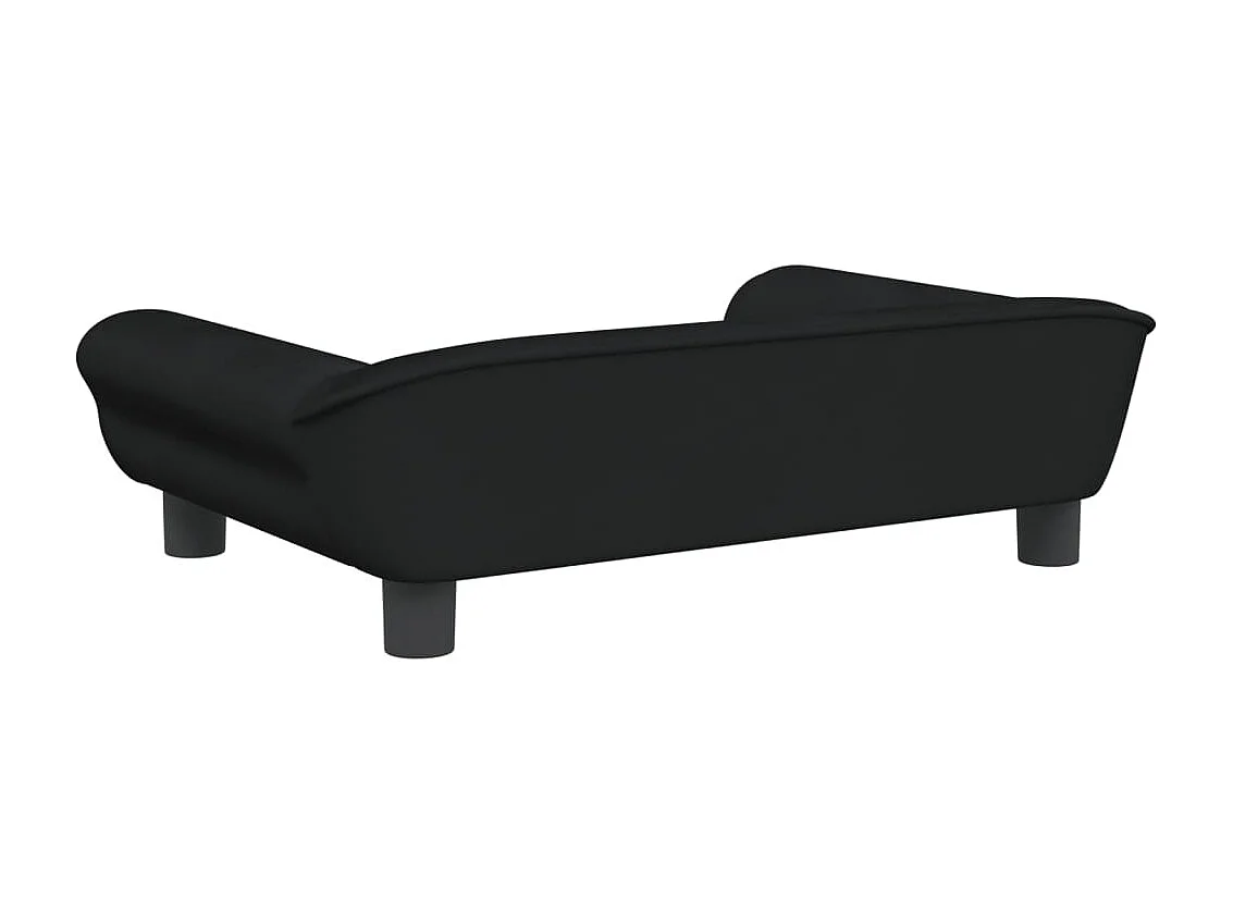 Angeren  Lit pour cen noir 70x48x22 cm velours