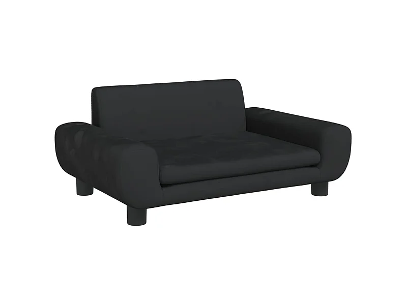 Fien  Lit pour cen noir 70x45x33 cm velours