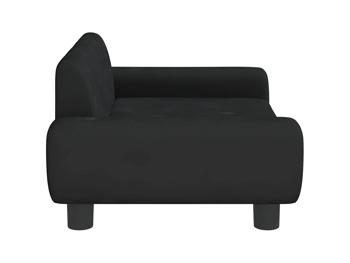 Fien  Lit pour cen noir 70x45x33 cm velours