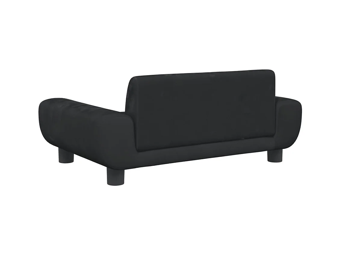 Fien  Lit pour cen noir 70x45x33 cm velours