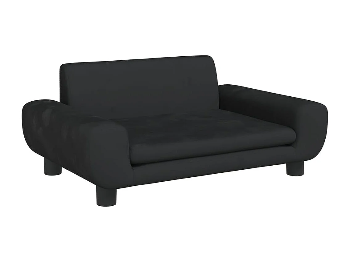 Fien  Lit pour cen noir 70x45x33 cm velours