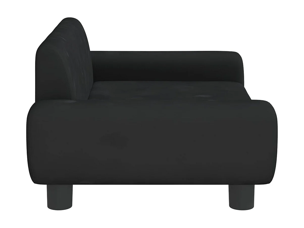 Fien  Lit pour cen noir 70x45x33 cm velours