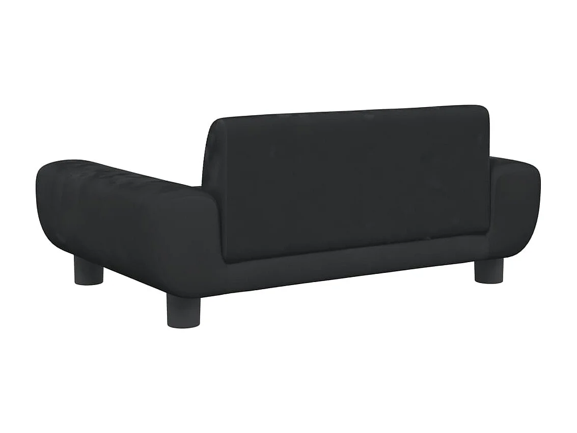 Fien  Lit pour cen noir 70x45x33 cm velours