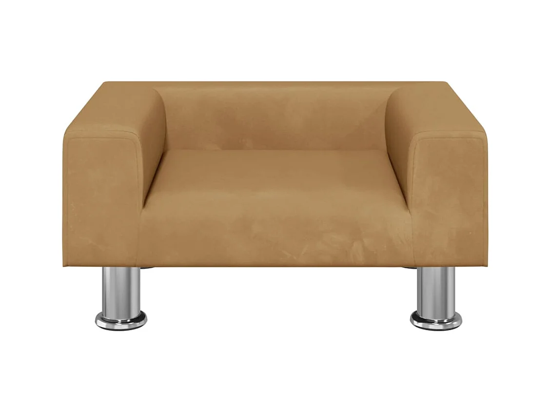 East Providence  Lit pour cen marron 50x40x26,5 cm velours