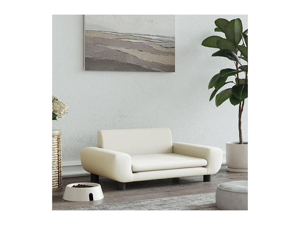 Fien  Lit pour cen crème 70x45x33 cm velours