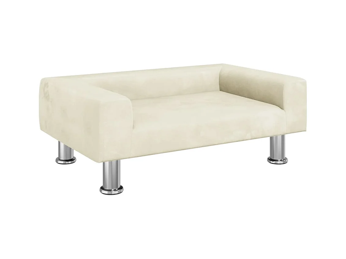 East Providence  Lit pour cen crème 70x45x26,5 cm velours