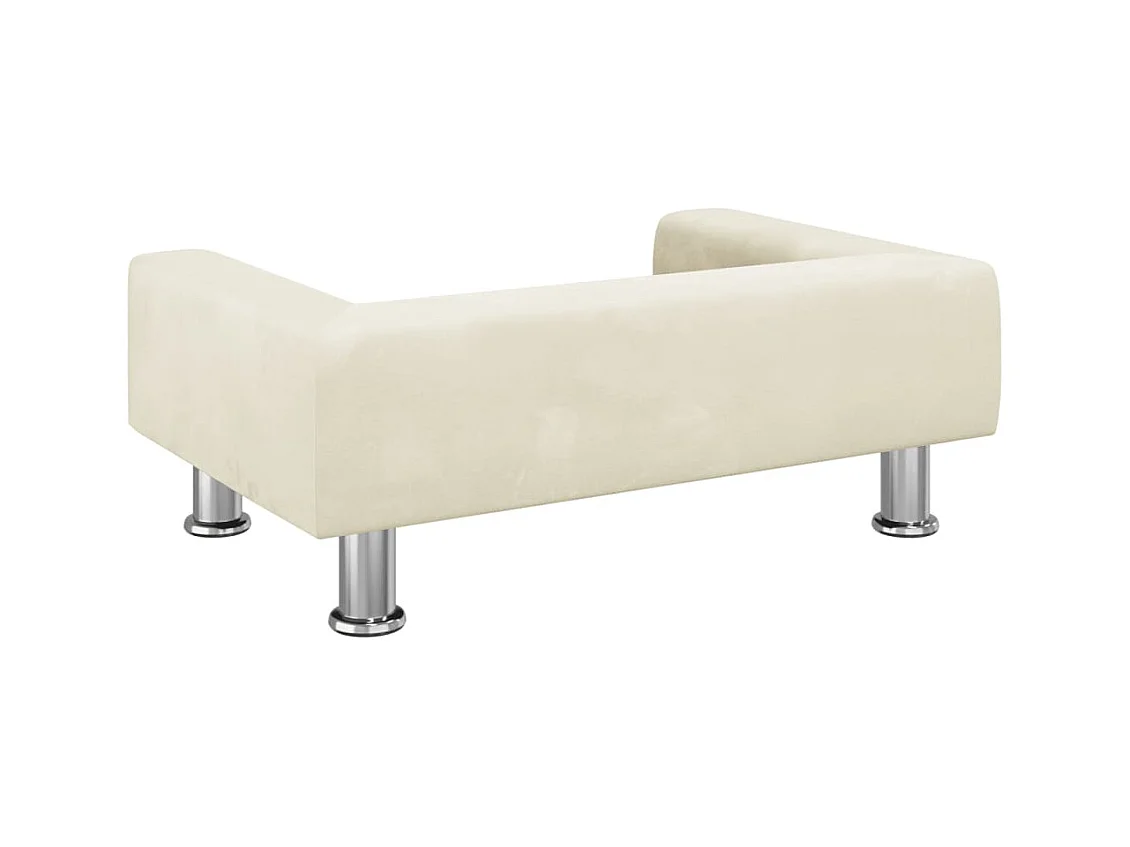 East Providence  Lit pour cen crème 70x45x26,5 cm velours