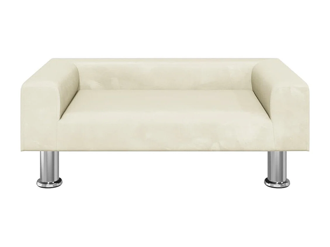 East Providence  Lit pour cen crème 70x45x26,5 cm velours