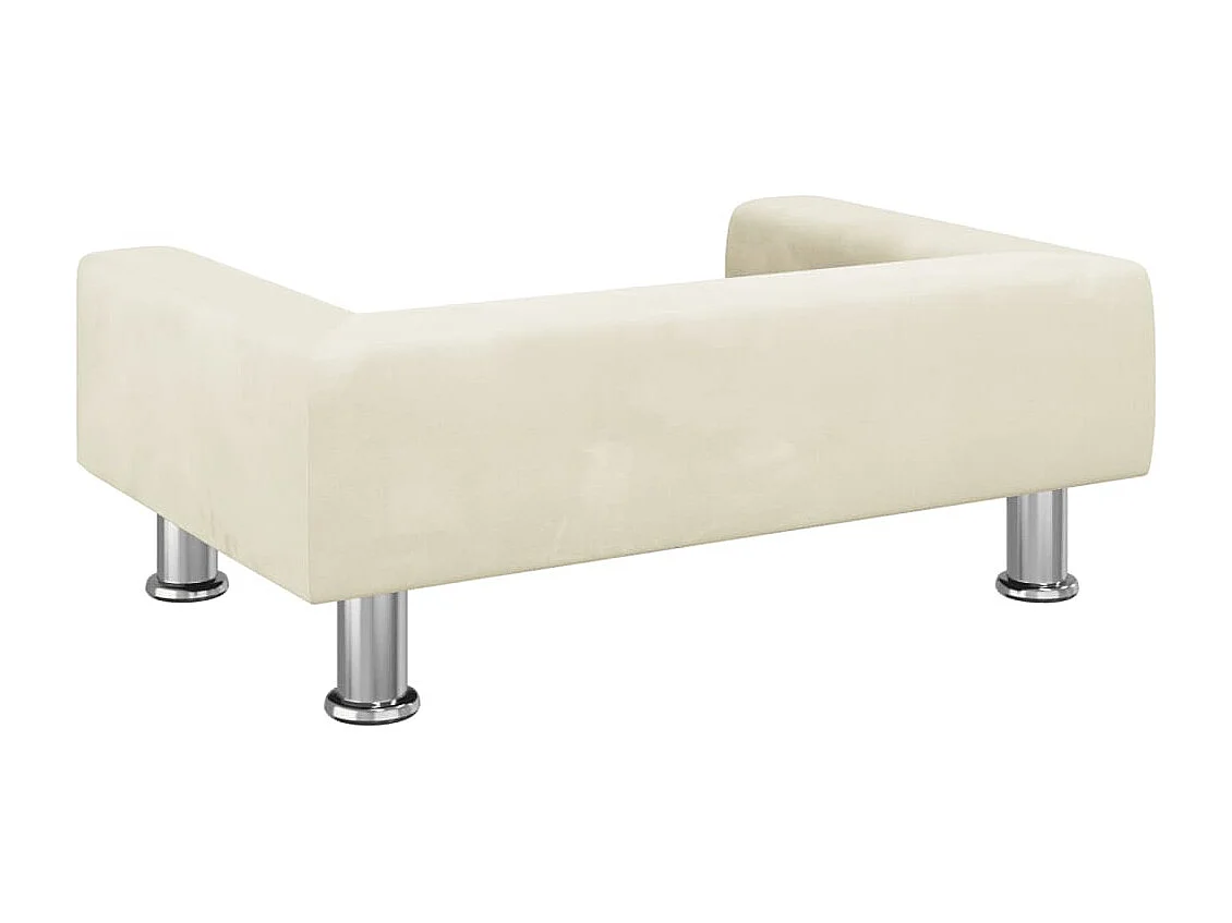 East Providence  Lit pour cen crème 70x45x26,5 cm velours