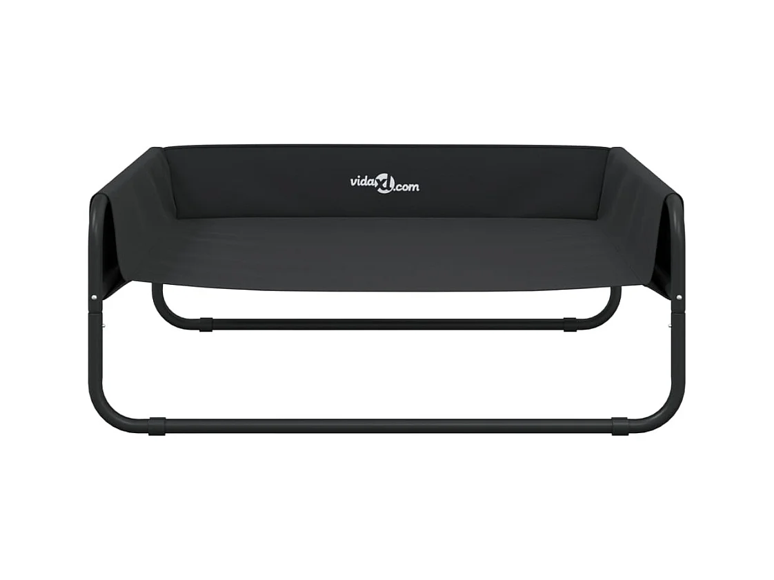 Sophie-Catherine-Marie  Lit surélevé pour cen anthracite tissu Oxford et acier