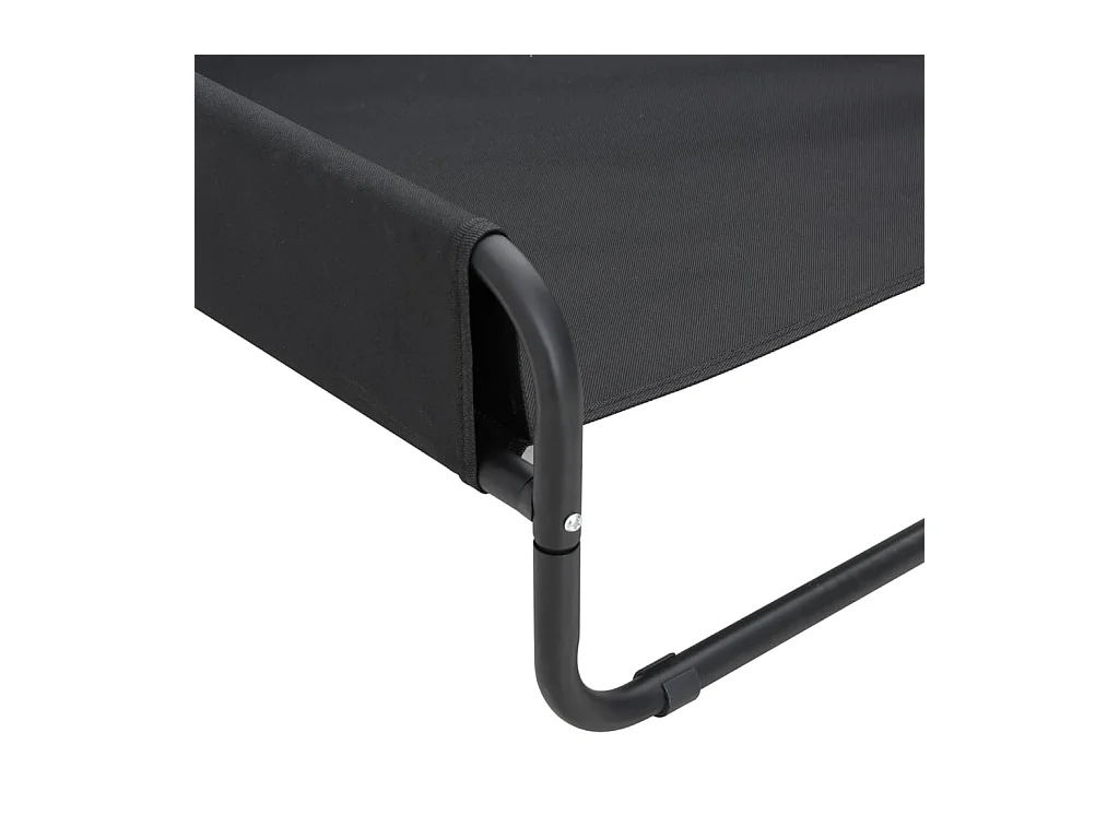 Sophie-Catherine-Marie  Lit surélevé pour cen anthracite tissu Oxford et acier