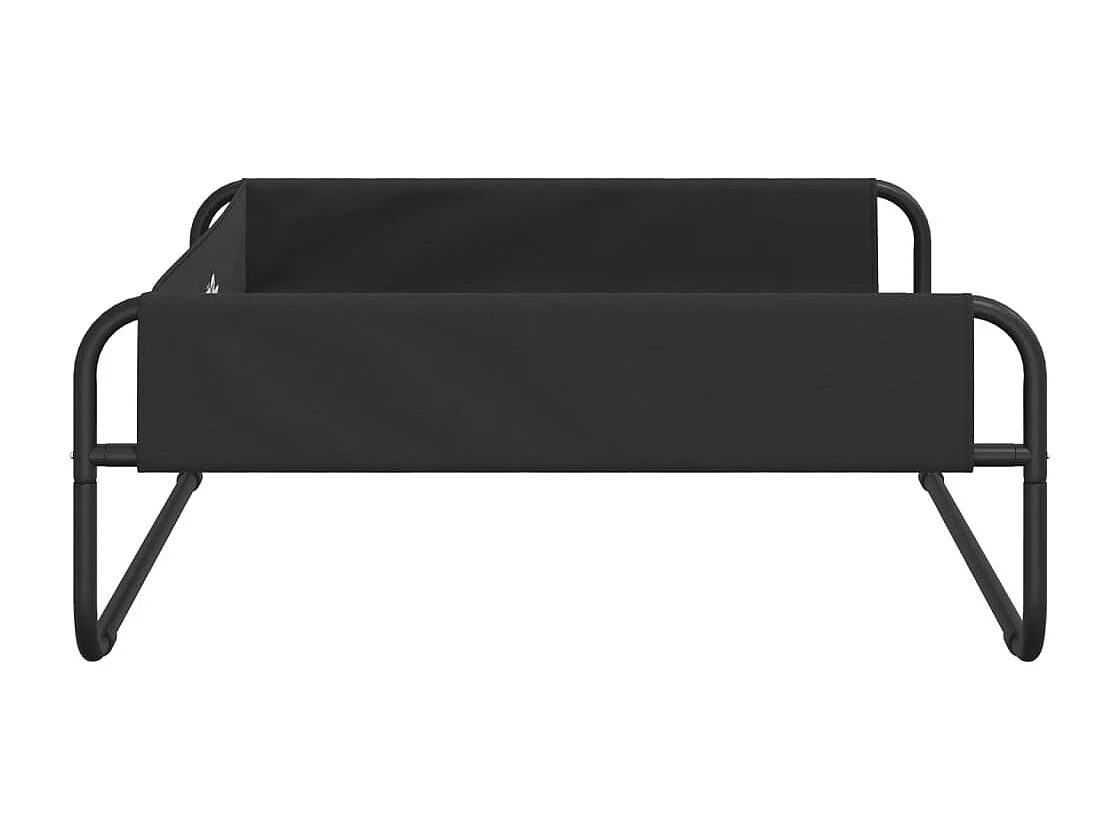 Sophie-Catherine-Marie  Lit surélevé pour cen anthracite tissu Oxford et acier