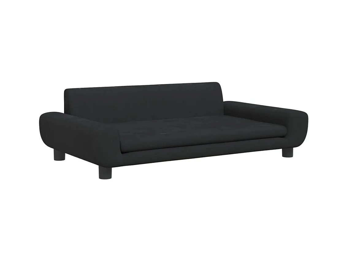 Fien  Hondenmand 100x54x33 cm fluweel zwart