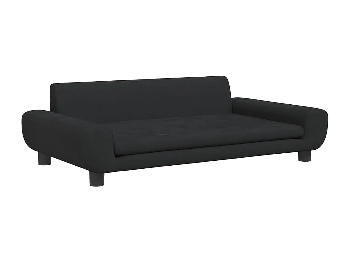 Fien  Lit pour cen noir 100x54x33 cm velours
