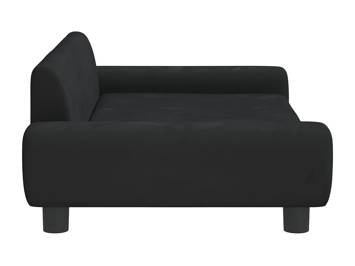 Fien  Lit pour cen noir 100x54x33 cm velours
