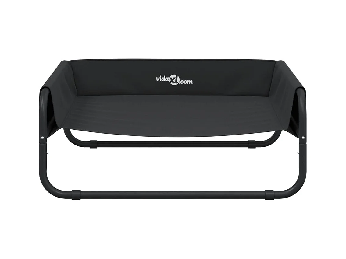 Sophie-Catherine-Marie  Lit surélevé pour cen anthracite tissu Oxford et acier