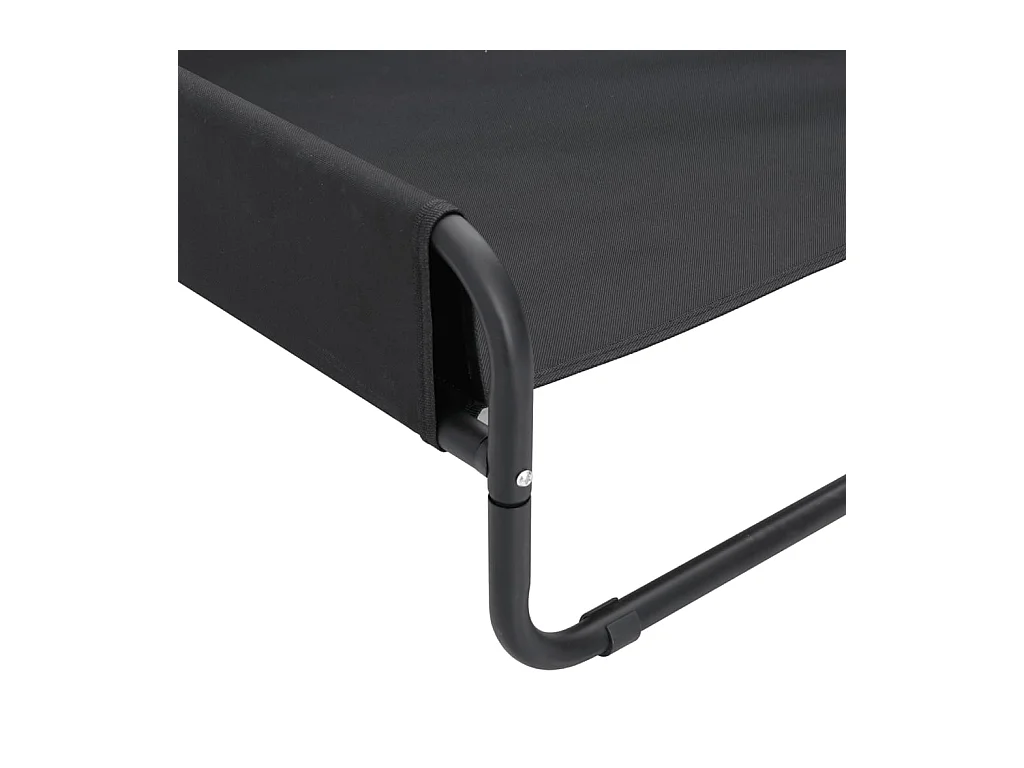 Sophie-Catherine-Marie  Lit surélevé pour cen anthracite tissu Oxford et acier