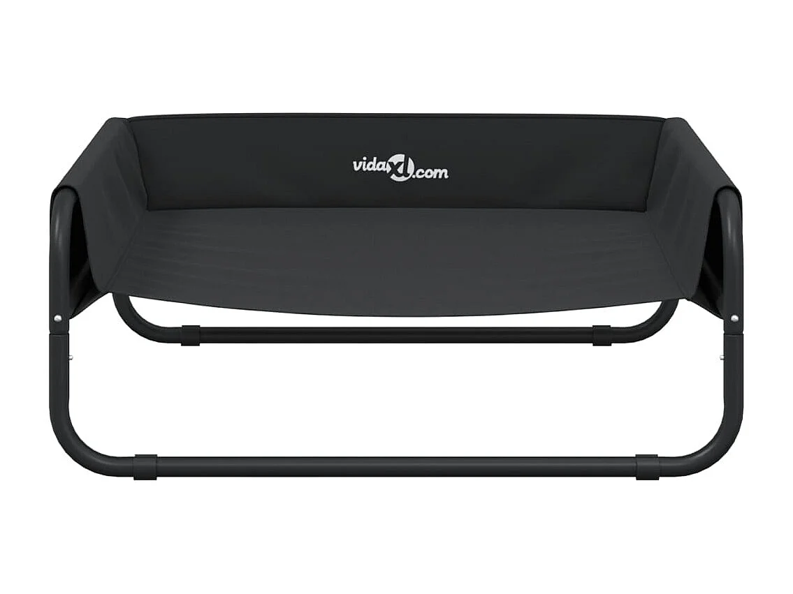 Sophie-Catherine-Marie  Lit surélevé pour cen anthracite tissu Oxford et acier