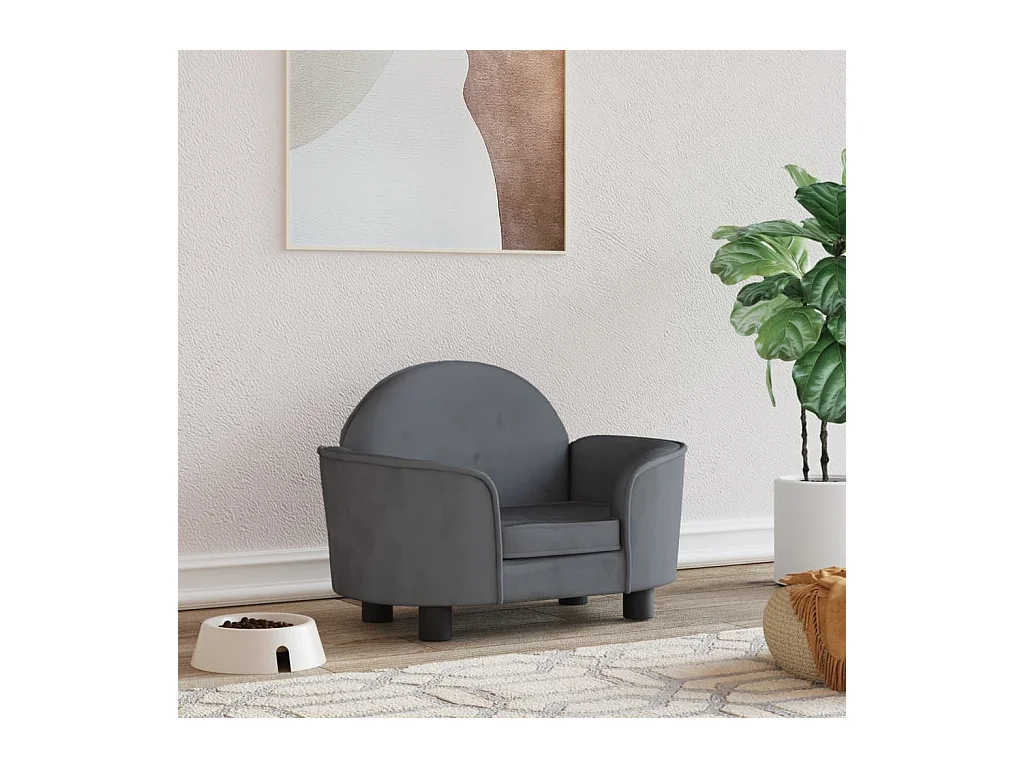 Ware Shoals  Lit pour cen gris foncé 66x40x45 cm velours