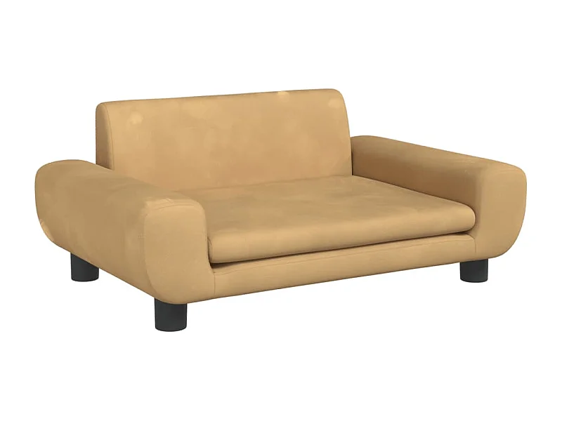 Fien  Lit pour cen marron 70x45x33 cm velours