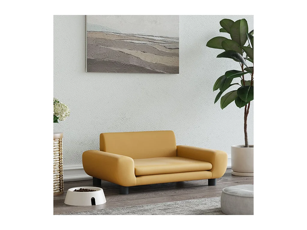 Fien  Lit pour cen marron 70x45x33 cm velours