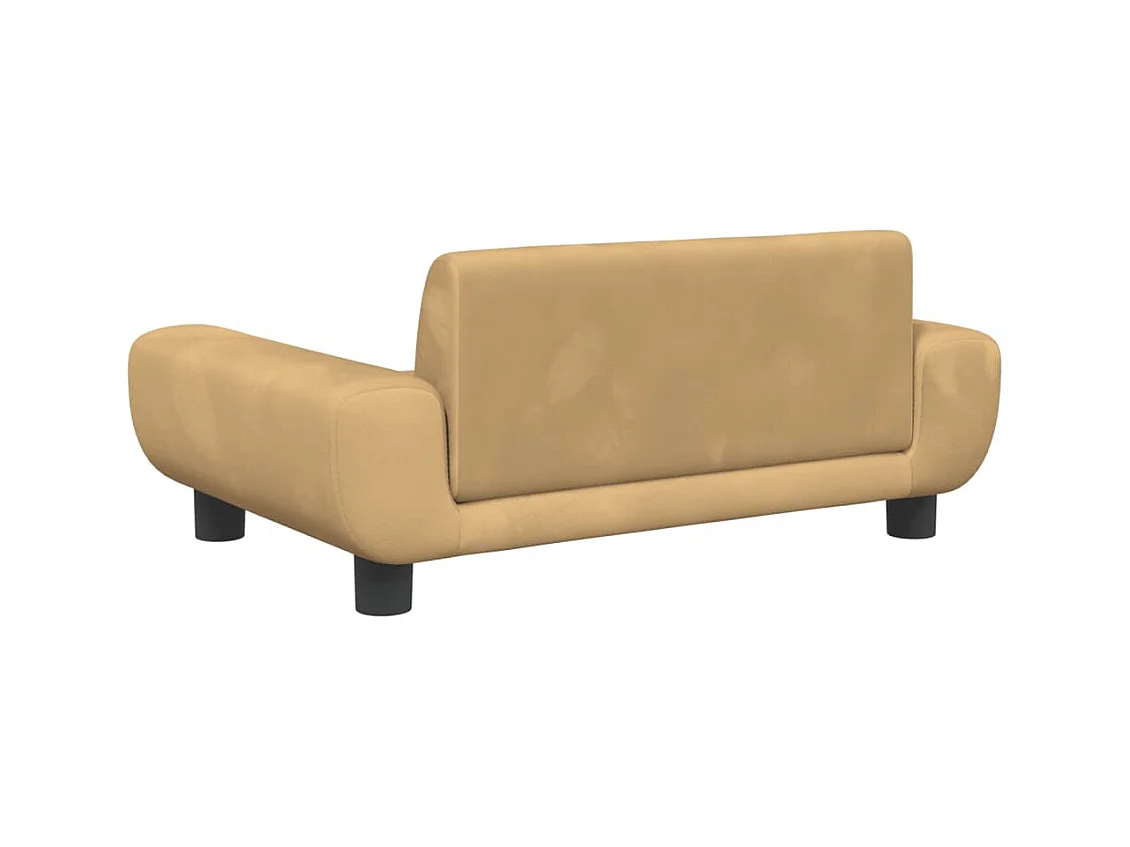 Fien  Lit pour cen marron 70x45x33 cm velours