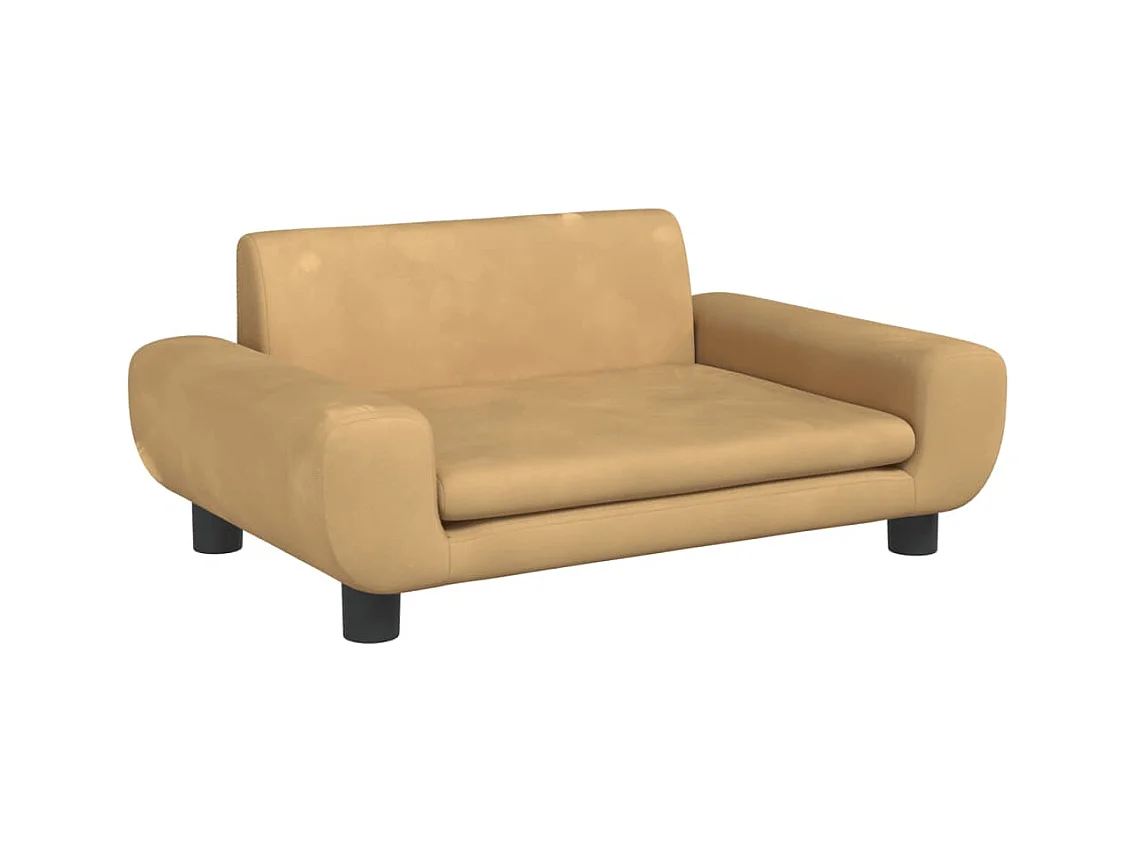 Fien  Hondenmand 70x45x33 cm fluweel bruin