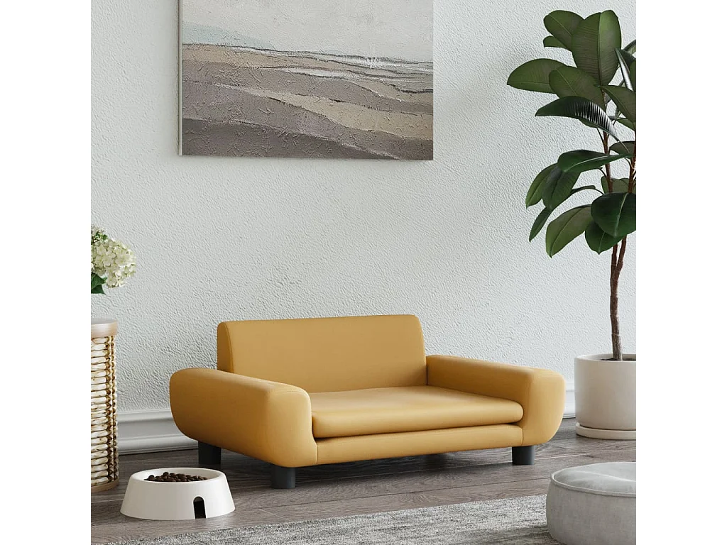 Fien  Lit pour cen marron 70x45x33 cm velours