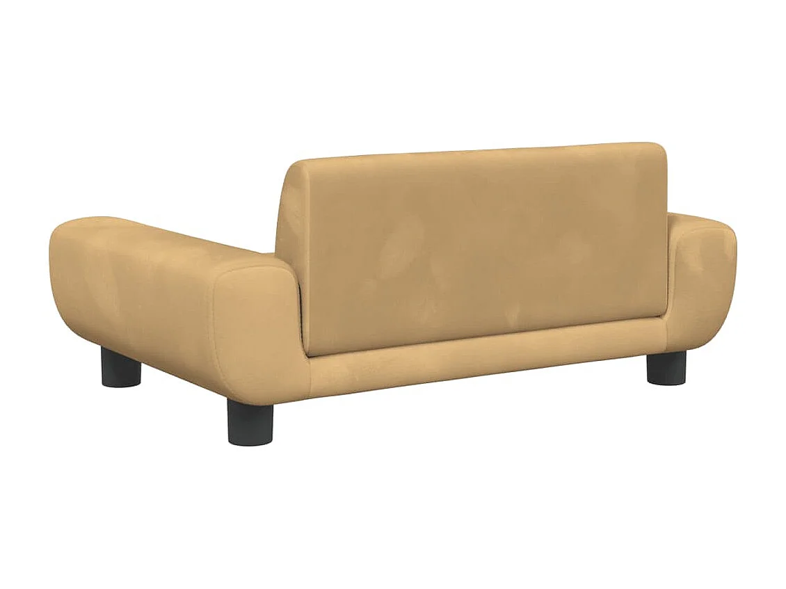 Fien  Lit pour cen marron 70x45x33 cm velours