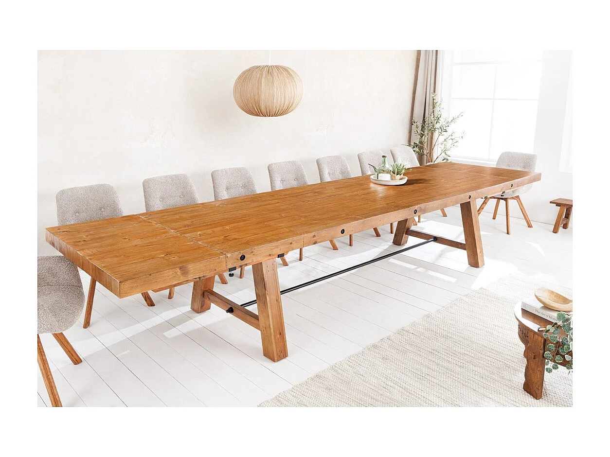 Table RANCHO – Extensible jusqu'à 400 cm – Pour l'envoi de cette table, nous contacter pour un devis sur mesure