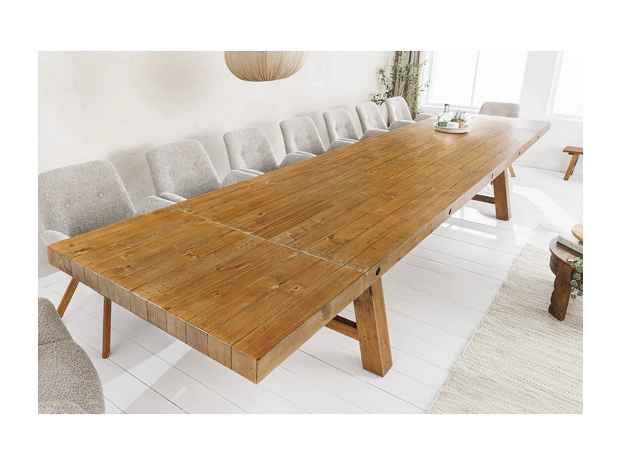 Table RANCHO – Extensible jusqu'à 400 cm – Pour l'envoi de cette table, nous contacter pour un devis sur mesure